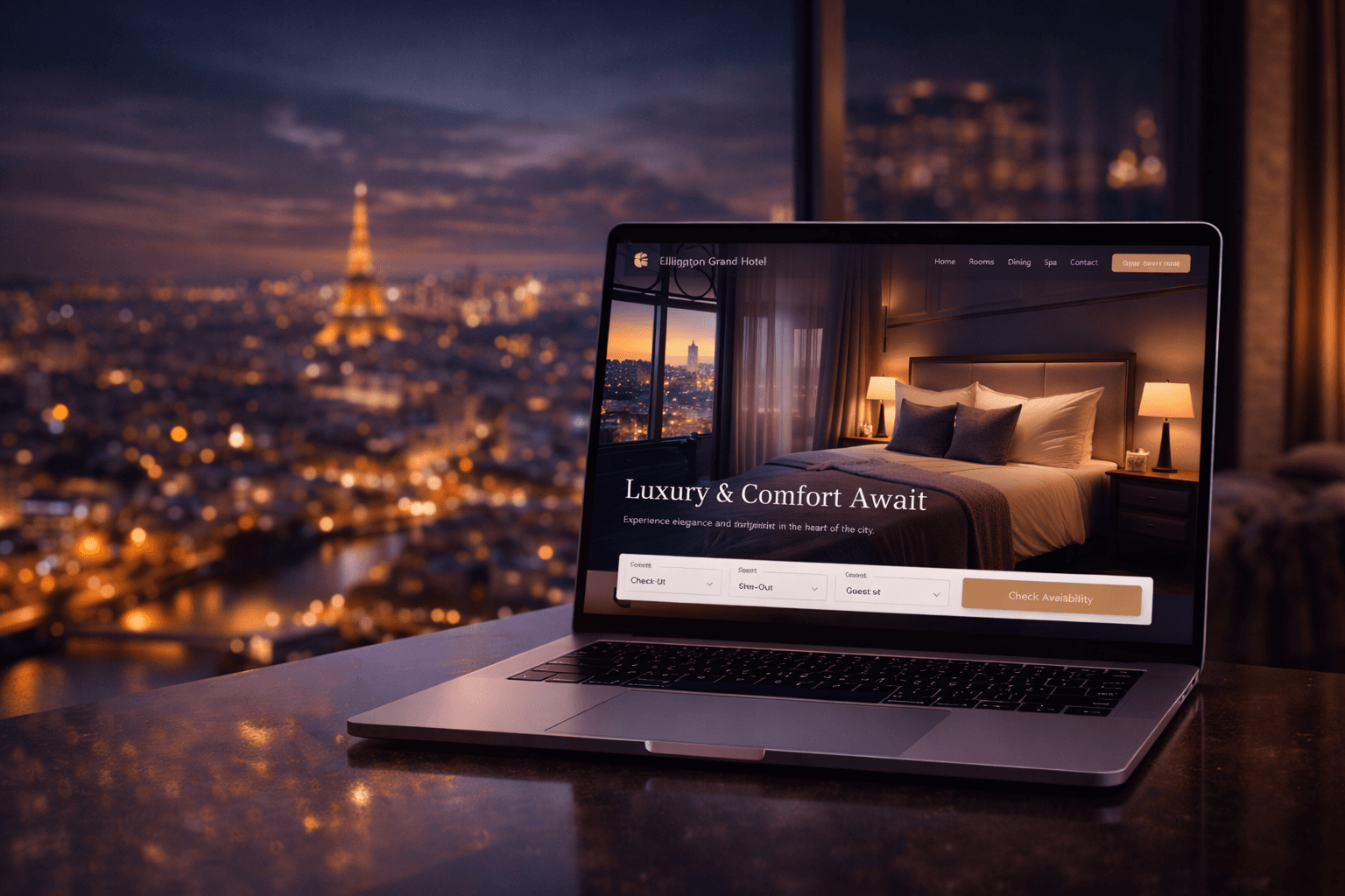 Hotel website optimized for direct bookings