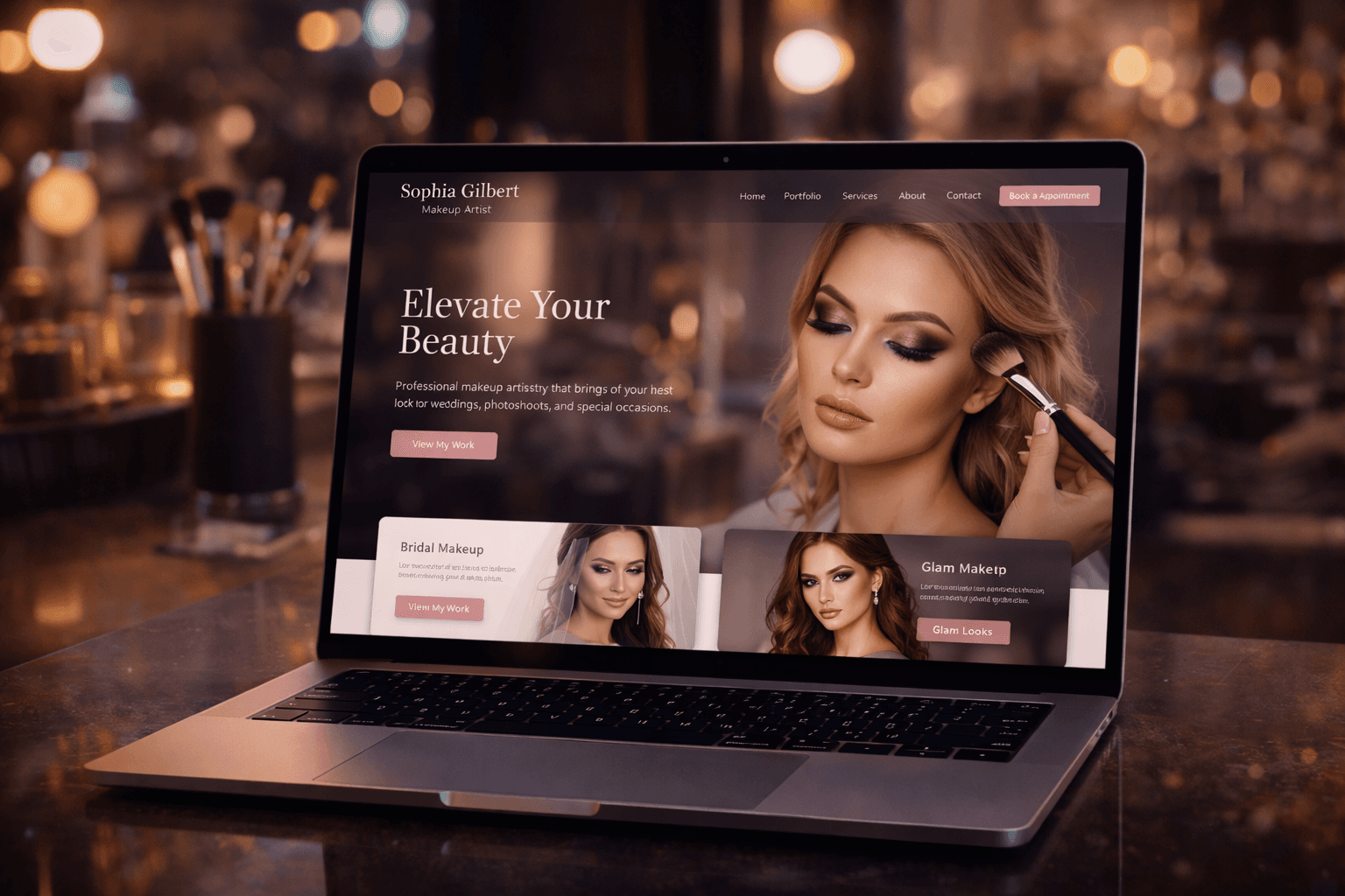 Makeup artist website built to showcase your work