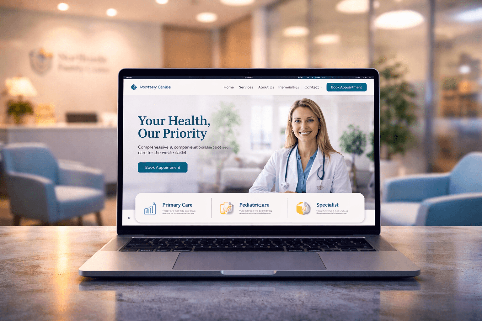 Clinic website designed for trust and bookings